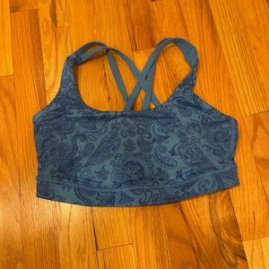 Lululemon sports bra blue paisley